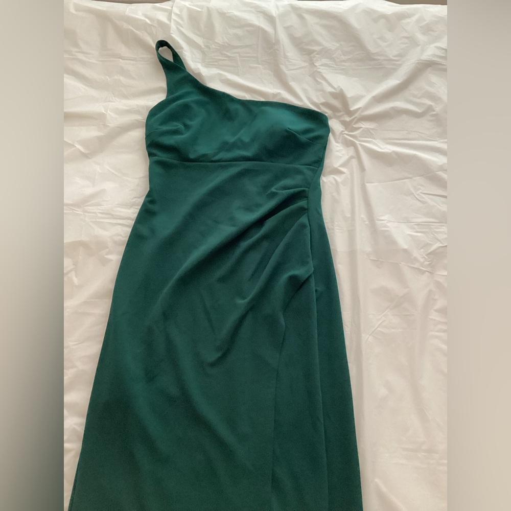 Windsor One-Shoulder Dark Teal Evening Dress